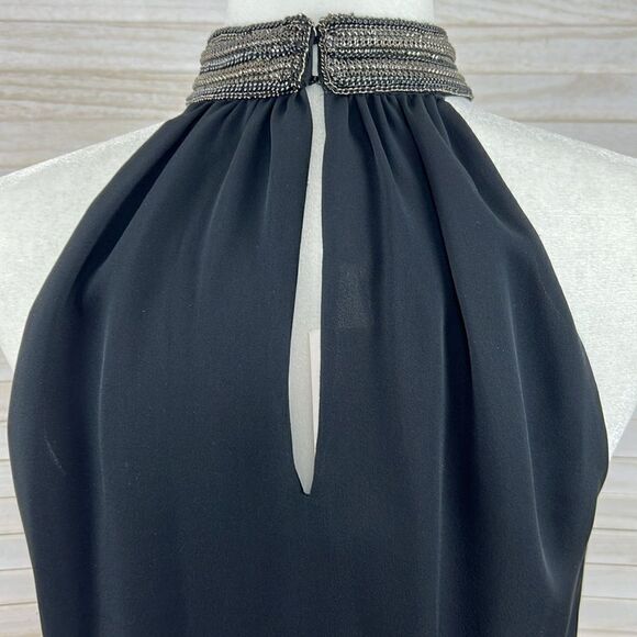 Ramy Brook Raelyn Beaded High Neck Silk Halter Top Small - Picture 7 of 13